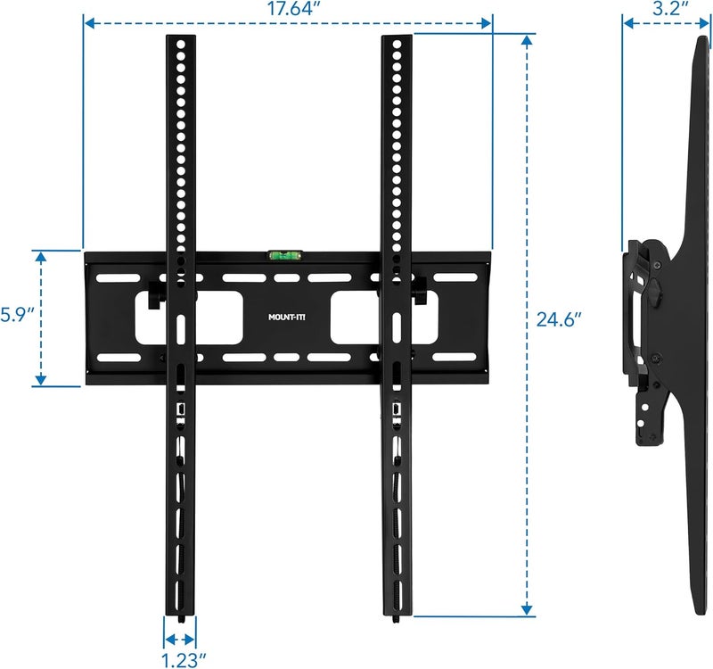 Mount-It! Portrait TV Wall Mount, Low Profile TV Mount for Vertical Mounting of Displays from 37" to 75", High 165 lb Weight Capacity, Anti-Theft Design, Tilting Menu Wall Board Mount, Sturdy Design - Image 5